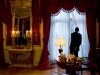 President Barack Obama looks out a window at the Slottet Royal Palace of Norway in Oslo following his meeting with King Harald V and Queen Sonja, Dec. 10, 2009. (Official White House Photo by Pete Souza)