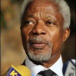 Kofi Annan helped secure a peace agreement in February last year
